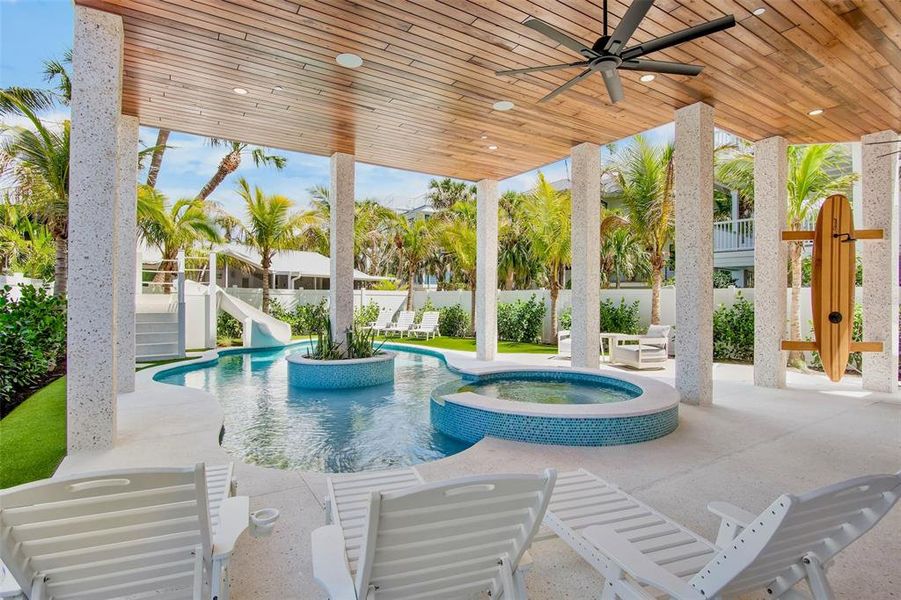 Exterior details and patio area of a home in , Sarasota (Image 25).