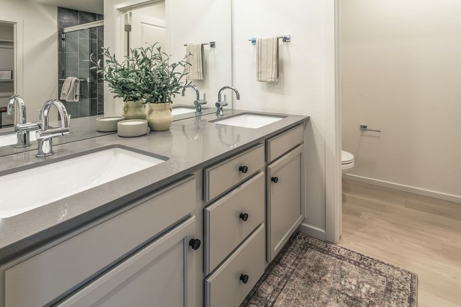 Representative furnished interior of a home built from the Oakley by Hartford Homes in Trailside Story Collection - Single Family Homes, Timnath (Image 23).