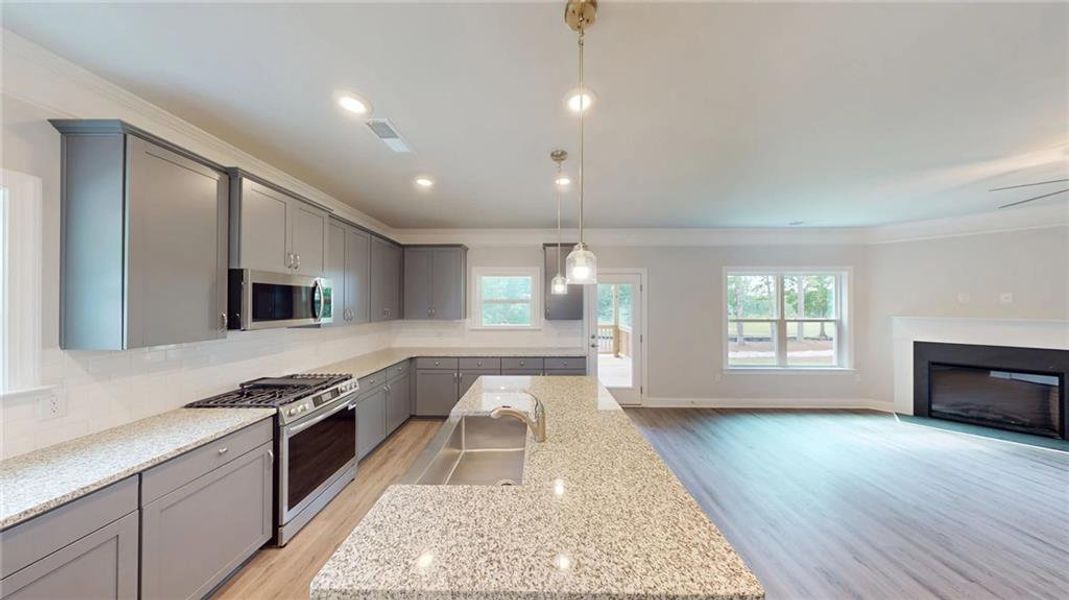 Furnished interior view inside a new home in Mirror Lake at South Harbour, Villa Rica (Image 8).