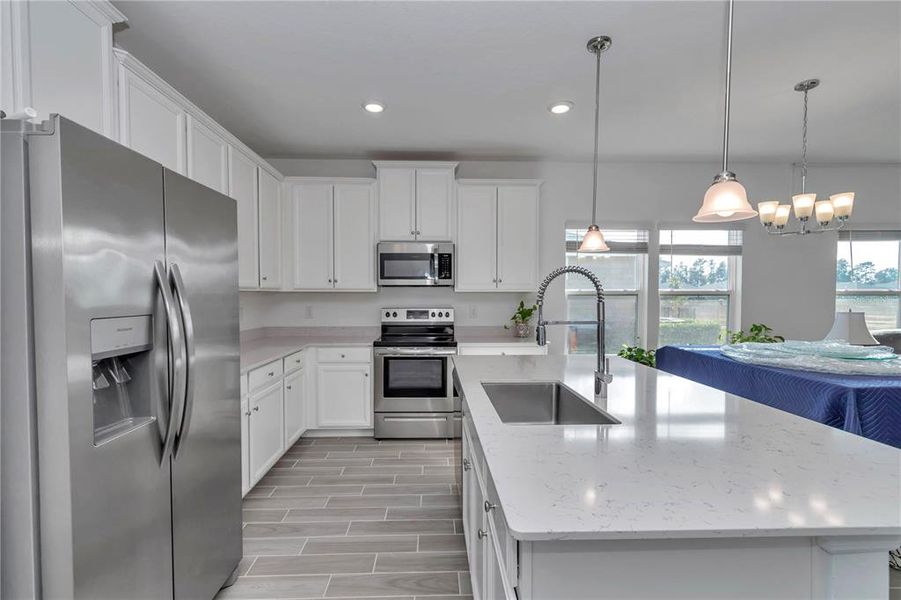 Furnished interior view inside a new home in Liberty Village: Liberty Village - Phase One, Ocala (Image 8). Furnished interior view inside a new home in Liberty Village: Liberty Village - Phase One, Ocala (Image 8).