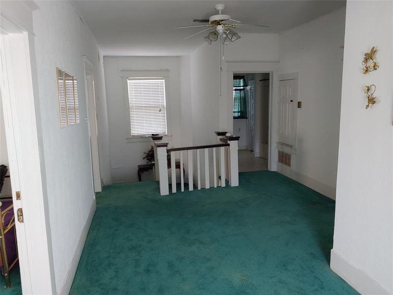 Upstairs corridor area leading to stairs Upstairs corridor area leading to stairs