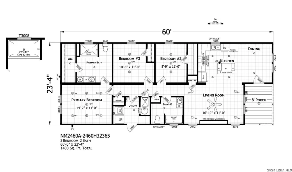 2D floor plan layout of this home in , Seguin, TX (Image 3).