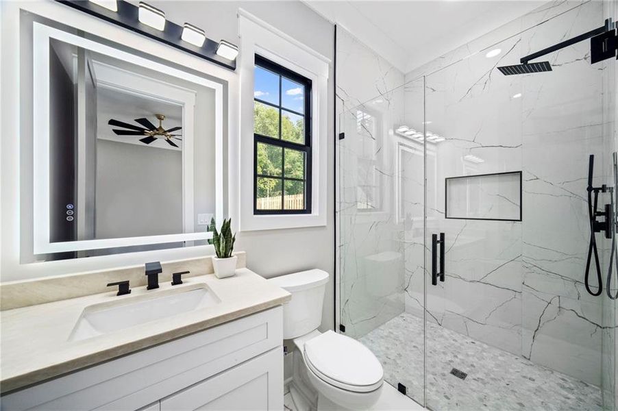 Furnished interior view inside a new home in , Suwanee (Image 57).