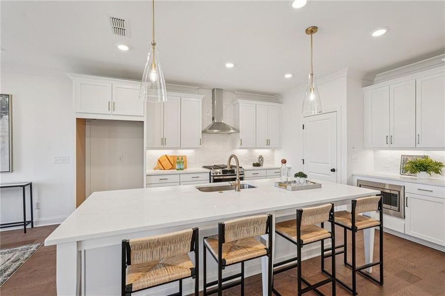 Furnished interior view inside a new home in Millcroft Townhomes, Buford (Image 13). Furnished interior view inside a new home in Millcroft Townhomes, Buford (Image 13).
