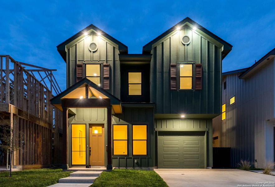 Front exterior of a new home in , San Antonio, TX, highlighting curb appeal (Image 24).