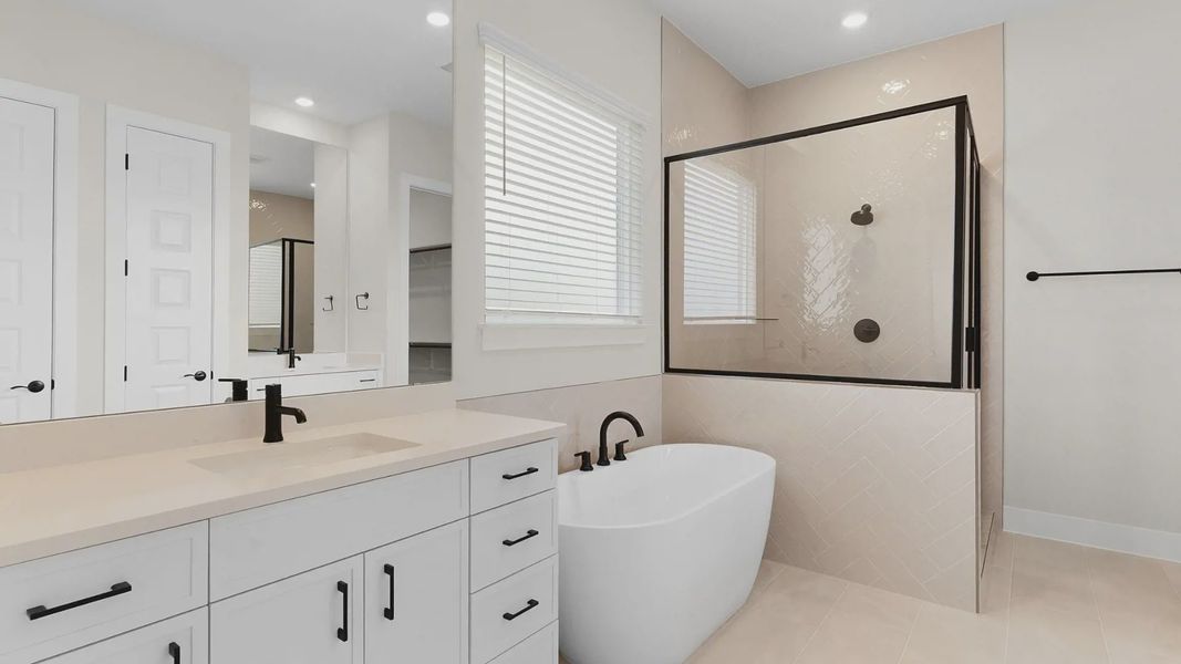 Furnished interior view inside a new home in The Grove at Blackhawk, Pflugerville (Image 7).