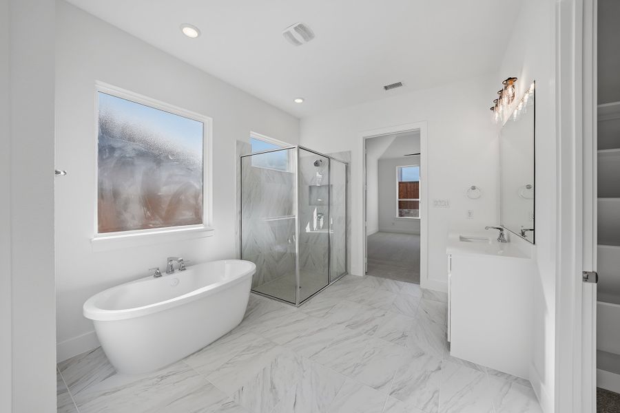 Furnished interior view inside a new home in Estates at Rockhill, Frisco (Image 12). Furnished interior view inside a new home in Estates at Rockhill, Frisco (Image 12).