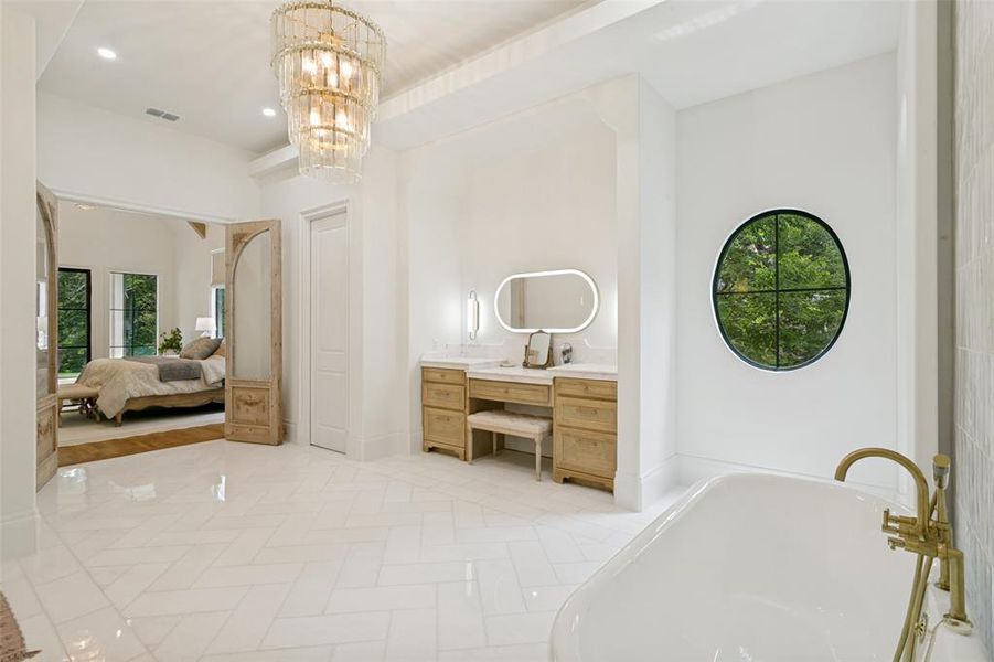 Furnished interior view inside a new home in , Keller (Image 19).