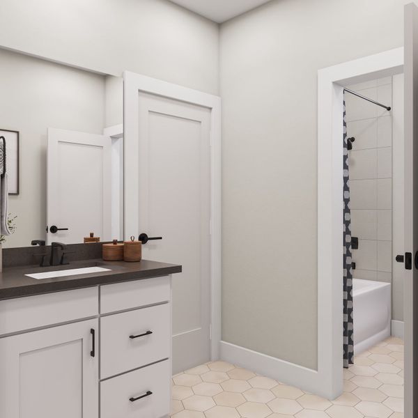 Representative furnished interior of a home built from the Camden by Tri Pointe Homes in Legacy Grove, Montgomery (Image 31).
