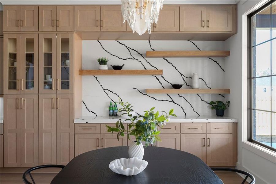 Furnished interior view inside a new home in , Suwanee (Image 63).