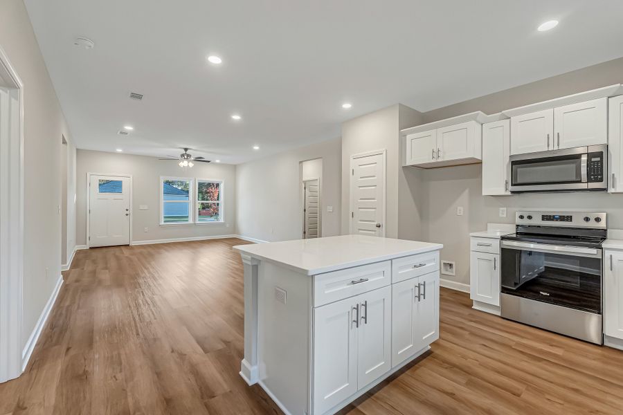 Furnished interior view inside a new home in Live Oak Cottages, Freeport (Image 9). Furnished interior view inside a new home in Live Oak Cottages, Freeport (Image 9).