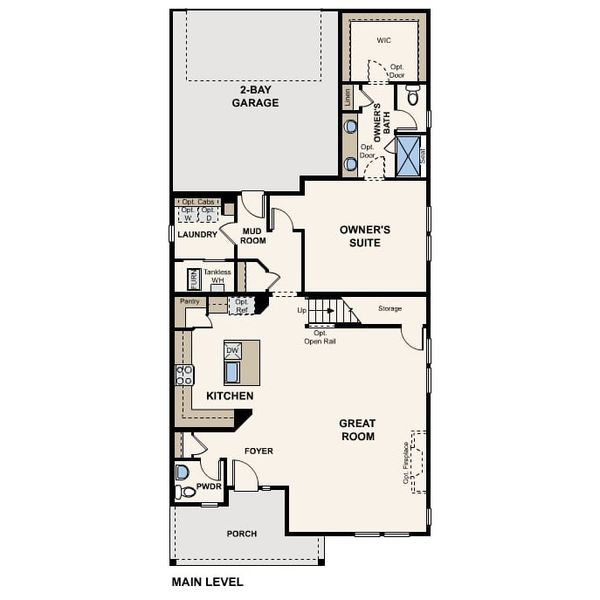 2D floor plan layout for the Madison by Century Communities in The Boulevard II Collection at Windler, Aurora, CO (Image 3).