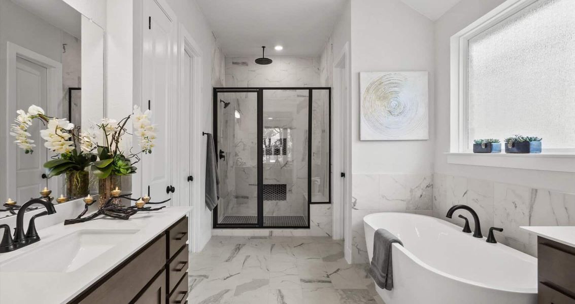 Representative furnished interior of a home built from the Mia by Chesmar Homes in Sunfield, Buda (Image 10).