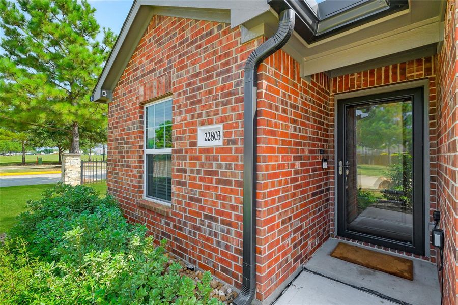 Exterior details and patio area of a home in Bauer Landing, Hockley (Image 2).