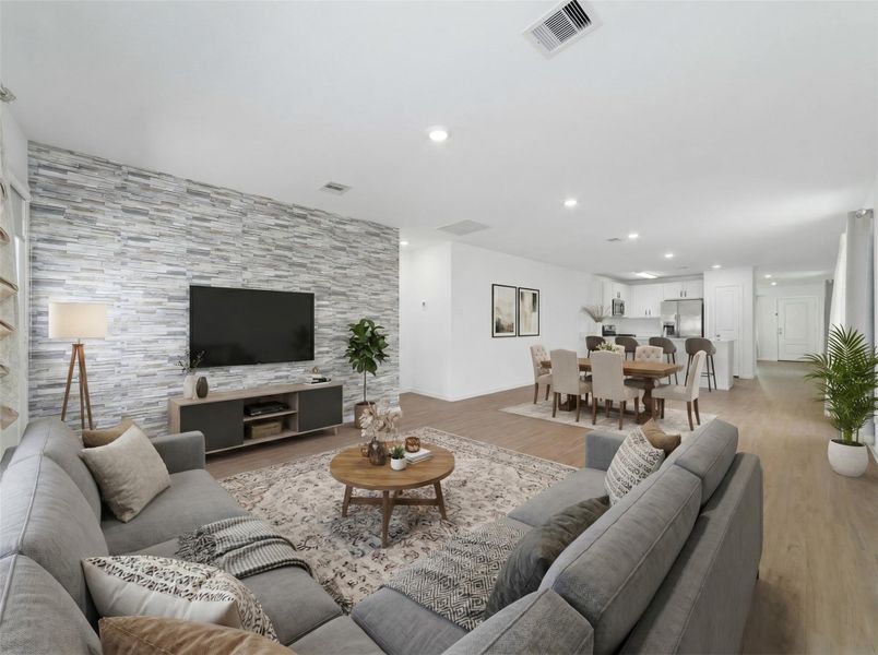 Virtually staged – Living room