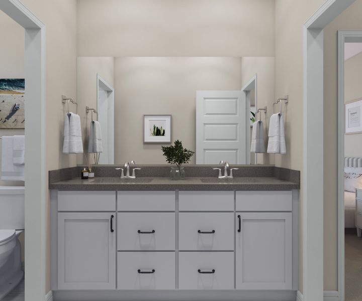 Furnished interior view inside a new home in Woodson’s Reserve, Spring (Image 16).