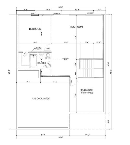 2D floor plan layout for the Phoenix by D.R. Horton in Shadowood, Seneca, SC (Image 5).