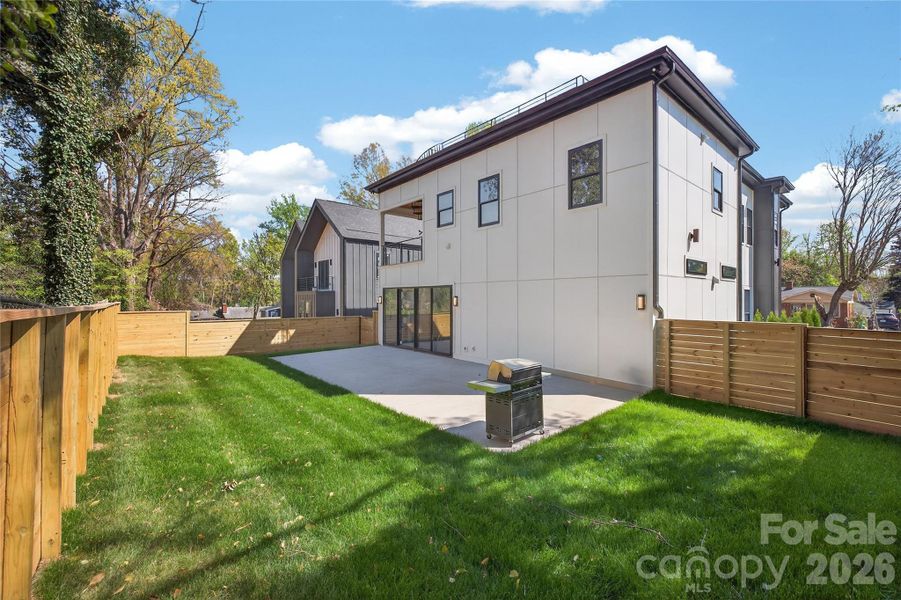 Exterior details and patio area of a home in , Charlotte (Image 25).