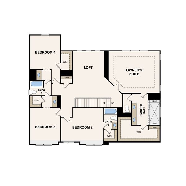 2D floor plan layout of this home in Slatewood, Murfreesboro, TN (Image 4). 2D floor plan layout of this home in Slatewood, Murfreesboro, TN (Image 4).