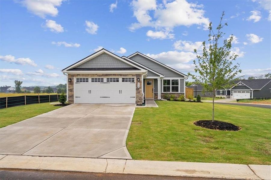 Front exterior of a new home in , Calhoun, GA, highlighting curb appeal (Image 22). Front exterior of a new home in , Calhoun, GA, highlighting curb appeal (Image 22).
