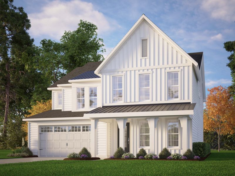 Representative exterior photo of a completed home built from the The Hampton by RobuckHomes in Windwater, Hampstead, NC (Image 34).