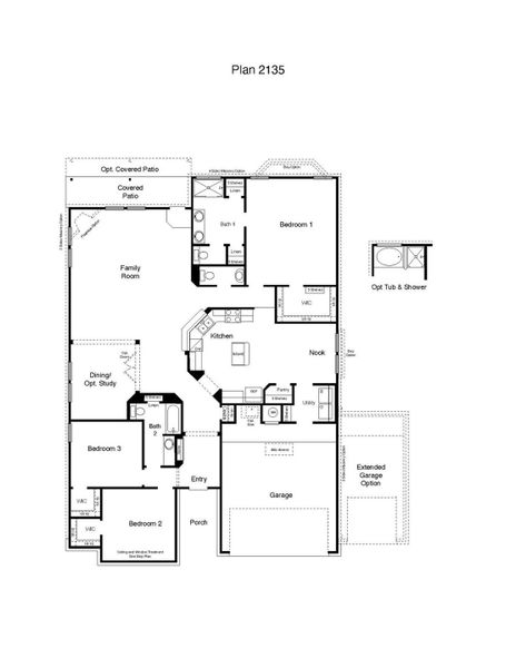 2D floor plan layout of this home in Sterling Meadows, Salado, TX (Image 2).