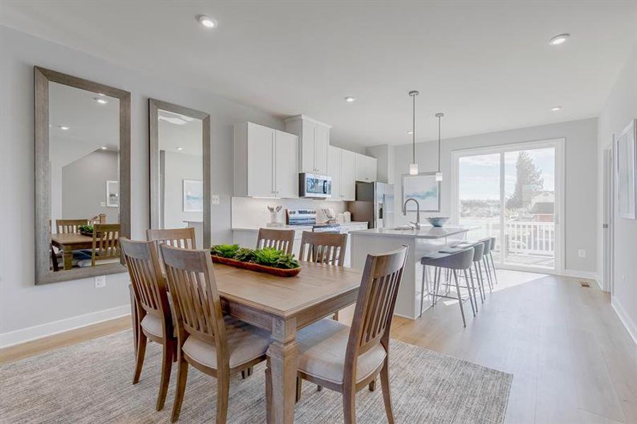 Representative furnished interior of a home built from the Mayer by Ryan Homes in Stowe Branch Townhomes, Charlotte (Image 11).