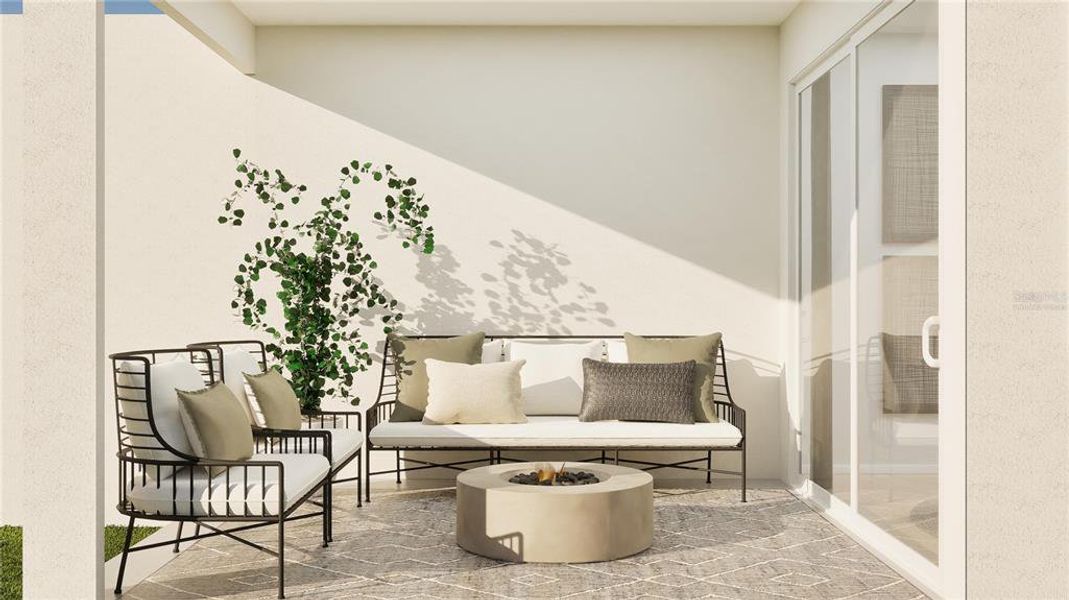 Exterior details and patio area of a home in Bridgewalk, St. Cloud (Image 2).