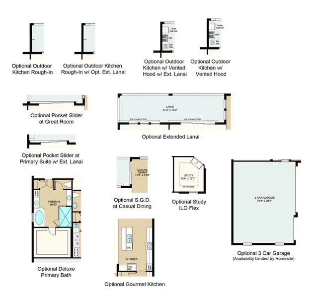 2D floor plan layout of this home in Victoria Lakes, Odessa, FL (Image 3).