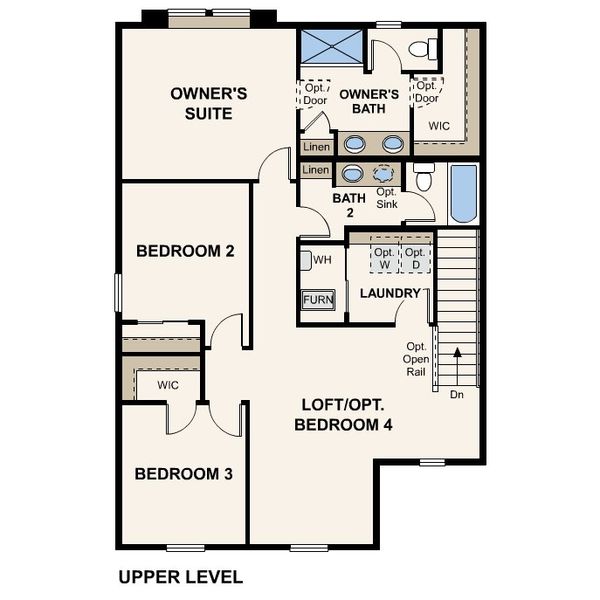2D floor plan layout of this home in Coyote Creek, Fort Lupton, CO (Image 3).