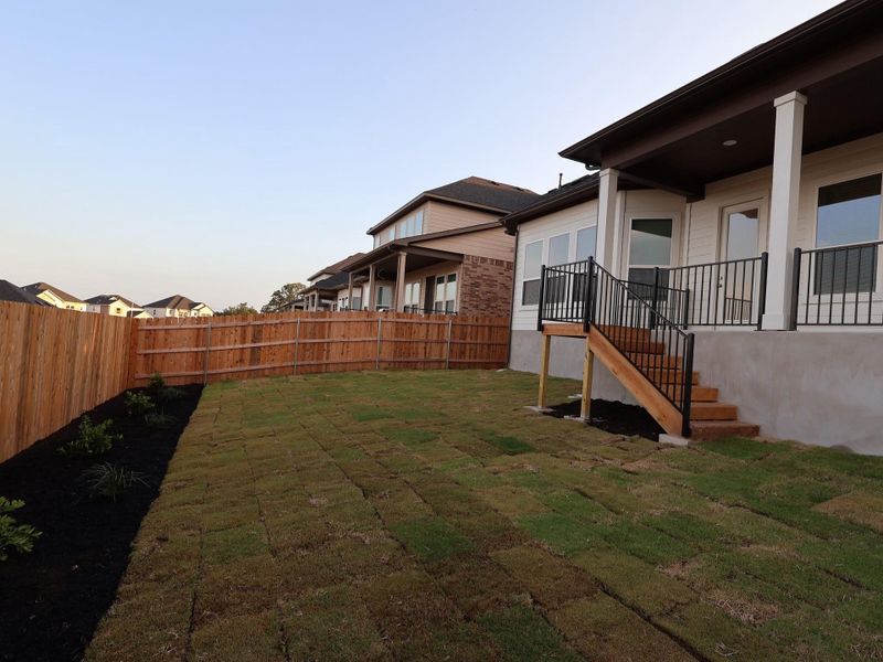 Exterior details and patio area of a home in Edgewood, Leander (Image 13). Exterior details and patio area of a home in Edgewood, Leander (Image 13).