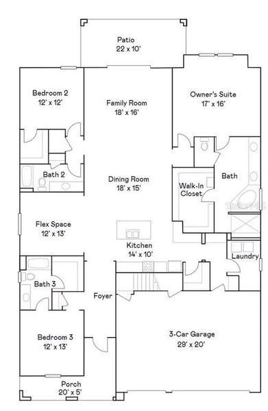 2D floor plan layout of this home in , Parrish, FL (Image 5).