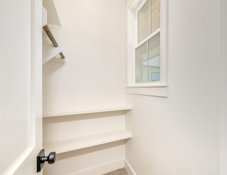 Spacious closet featuring wood finished floors