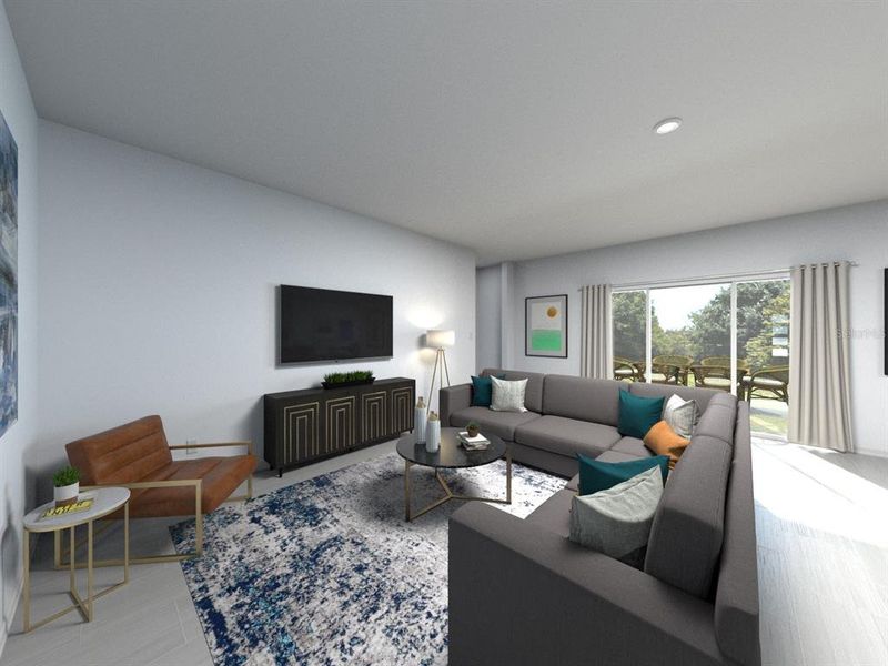 Furnished interior view inside a new home in Two Rivers - Signature Series, Zephyrhills (Image 4).
