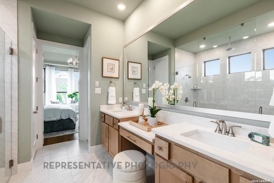 Furnished interior view inside a new home in Davis Ranch, San Antonio (Image 8).