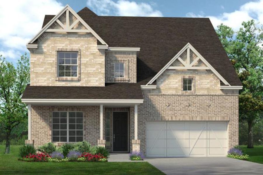 Representative exterior photo of a completed home built from the Silverstone by Sandlin Homes in Lakesong, Midlothian, TX (Image 8).