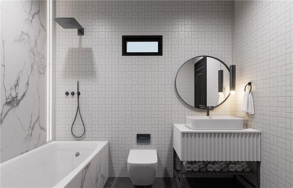 Furnished interior view inside a new home in , Atlanta (Image 12).