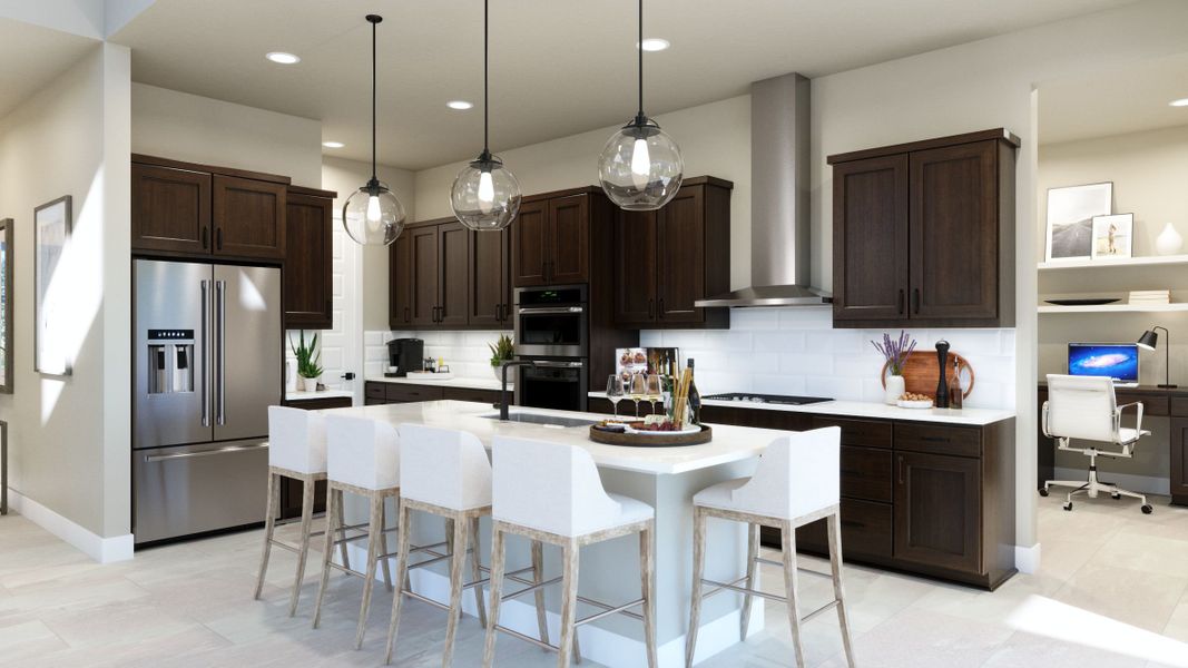 Representative furnished interior of a home built from the 3 by Trumark Homes in RainDance, Windsor (Image 8).