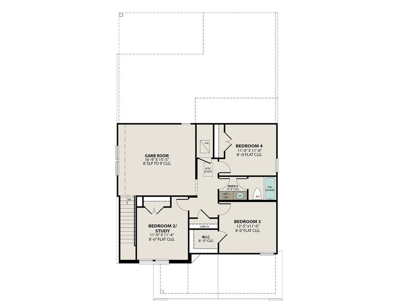 2D floor plan layout of this home in River Ranch Meadows, Dayton, TX (Image 5).
