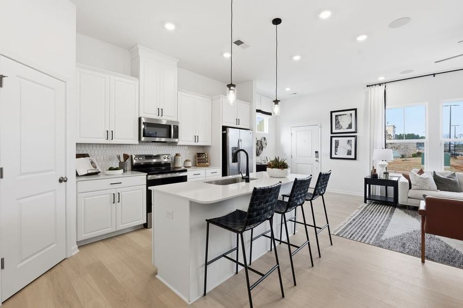 Furnished interior view inside a new home in Terraces at the Exchange, Indian Land (Image 7).