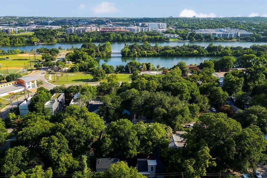 Just 2 blocks from Lady Bird Lake.