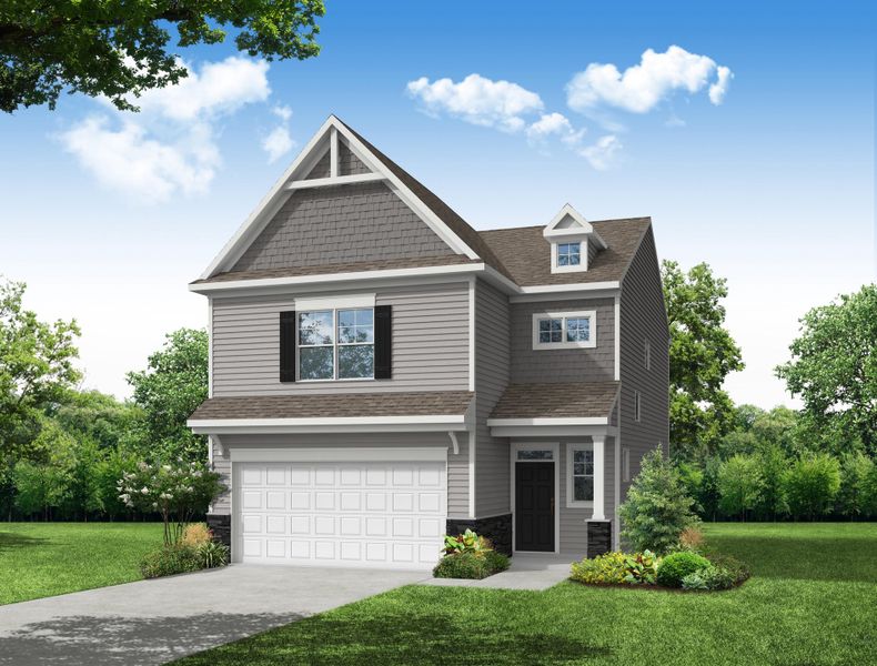 Representative exterior photo of a completed home built from the Graham by Eastwood Homes in Chandler Ridge, McLeansville, NC (Image 6).