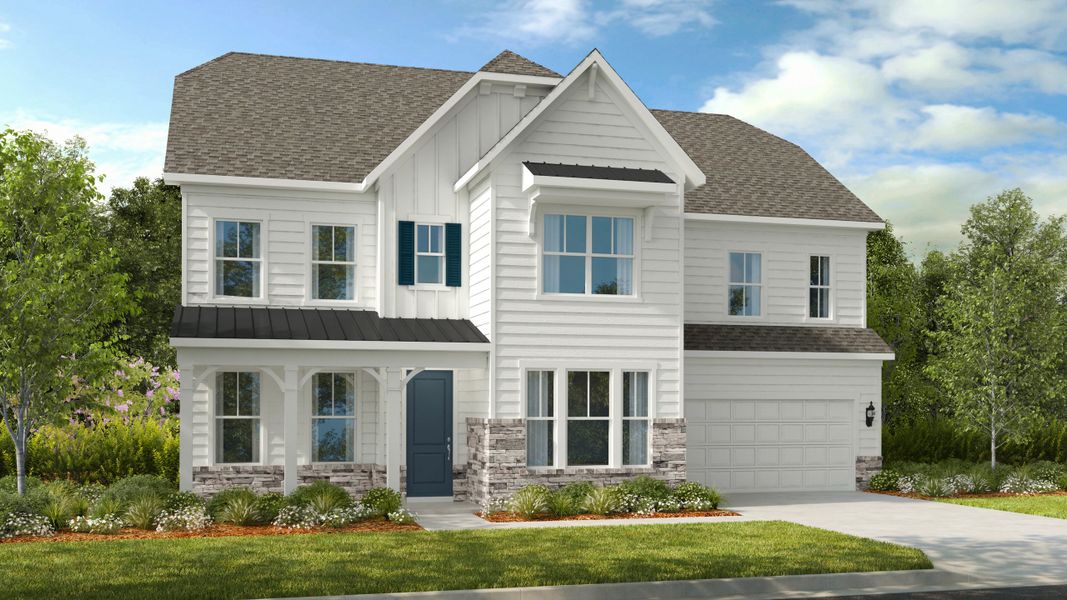 Representative exterior photo of a completed home built from the London by Taylor Morrison in Tramore, Harrisburg, NC (Image 3).