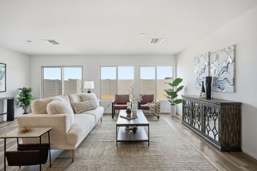 Furnished interior view inside a new home in Cross Creek Ranch, Coolidge (Image 5). Furnished interior view inside a new home in Cross Creek Ranch, Coolidge (Image 5).