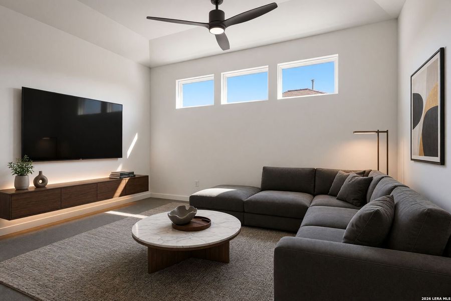 Furnished interior view inside a new home in Meyer Ranch, New Braunfels (Image 6).