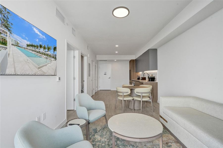 Furnished interior view inside a new home in , Miami Beach (Image 9).