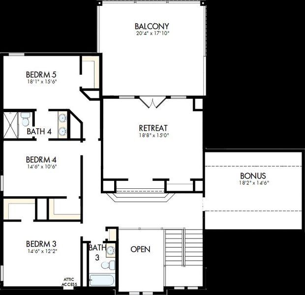 2D floor plan layout of this home in Headwaters 80' - Executive Series, Dripping Springs, TX (Image 6). 2D floor plan layout of this home in Headwaters 80' - Executive Series, Dripping Springs, TX (Image 6).