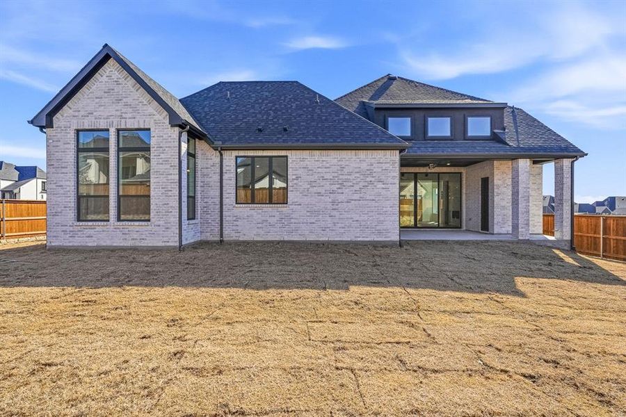 Exterior details and patio area of a home in Mustang Lakes, Celina (Image 3). Exterior details and patio area of a home in Mustang Lakes, Celina (Image 3).