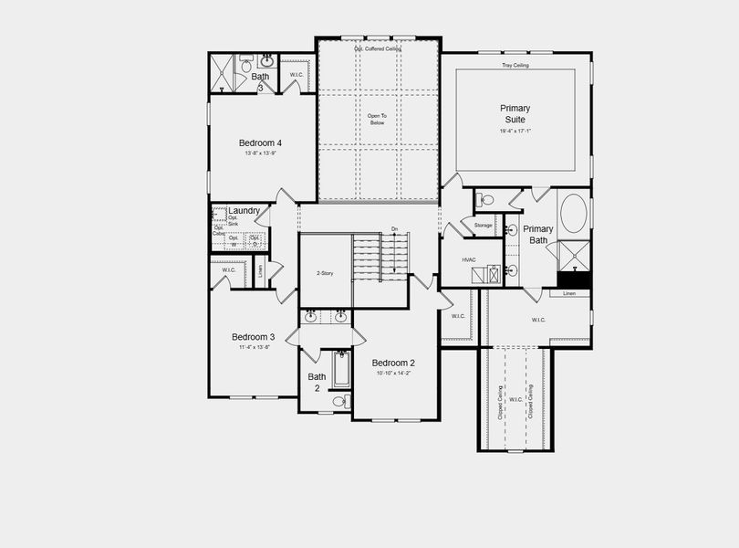 2D floor plan layout for the Savoie by Taylor Morrison in Wayt Farm, Cumming, GA (Image 3).