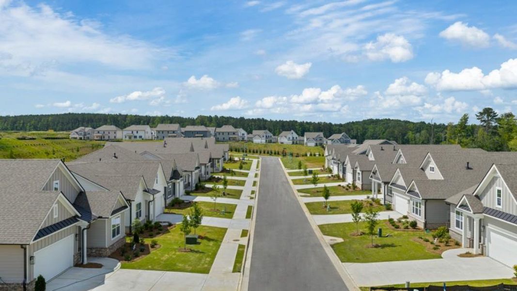 Front exterior of a new home in Hamptons at Riverwood North, Dallas, GA, highlighting curb appeal (Image 31).